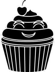 Cute cup cake illustration