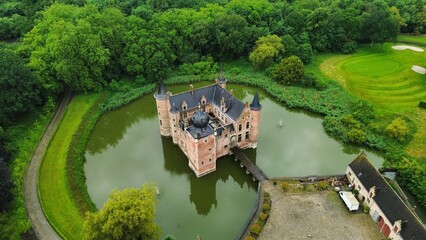 drone photo Cleydael castle belgium europe © clemMTravel