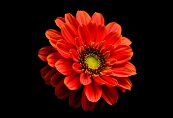 Red gerbera daisy flower close up wallpaper