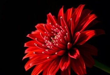 Red gerbera daisy flower close up wallpaper