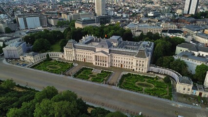 Obraz premium drone photo Brussels Palace belgium europe