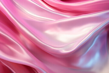 Detailed photo of high-quality fabric with a plush texture and rich color depth for use. Pink fabric