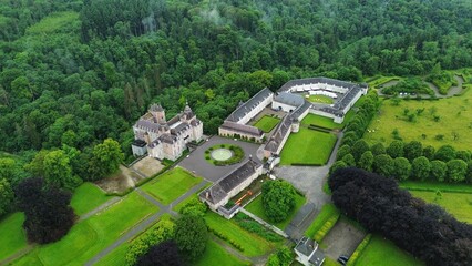 drone photo Modave castle belgium europe