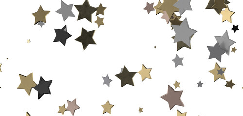 Holiday golden decoration, glitter frame isolated -