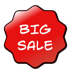 Big sale tag, big sale label and tag. Sticker with word big sales label collection suitable for design promotion media isolated on transparent background.
