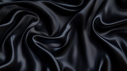 Obraz premium Background of black silk cloth