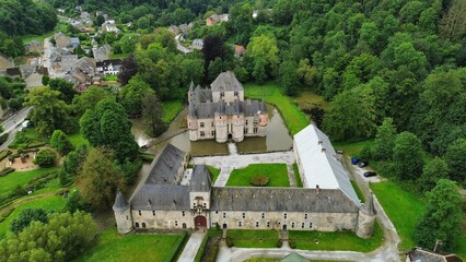 drone photo Spontin castle belgium europe