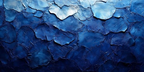 Vibrant Crayon Art with Indigo and Ivory Tones, generative ai