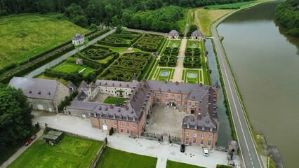drone photo Freÿr castle belgium europe