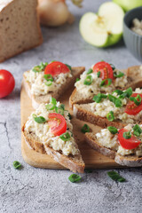 Vorschmack sandwiches - typical Jewish dish	