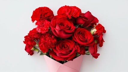 bouquet of pink roses in a vase