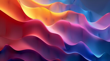 Obraz premium Abstract waves of color blending in vibrant gradients.