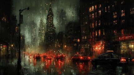 Rainy Night in the City