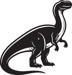 dinosaur and tree black and white silhouette vector art flat graphic design background outline illustrations