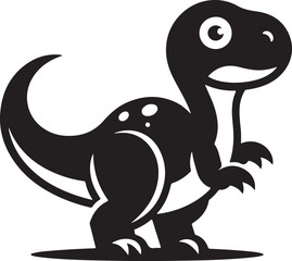 dinosaur and tree black and white silhouette vector art flat graphic design background outline illustrations