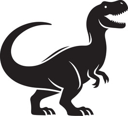 dinosaur and tree black and white silhouette vector art flat graphic design background outline illustrations