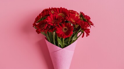 Obraz premium bouquet of pink roses in a vase