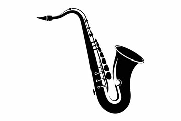 saxophone silhouette vector illustration