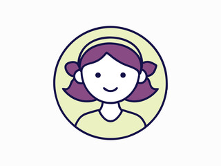 The concept of mental health. A young woman smiles and hugs her brain, symbolizing concern for mental health. Flat vector illustration