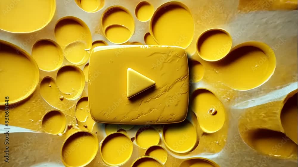Poster play button start video introduction