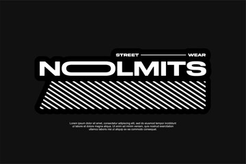 typography streetwear urban fashion template for printing	