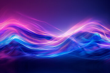 Obraz premium A purple and blue wave with pink and blue streaks