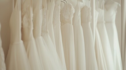 Obraz premium wedding dress on hangers