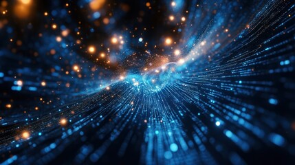 Obraz premium abstract blue technology communication concept.