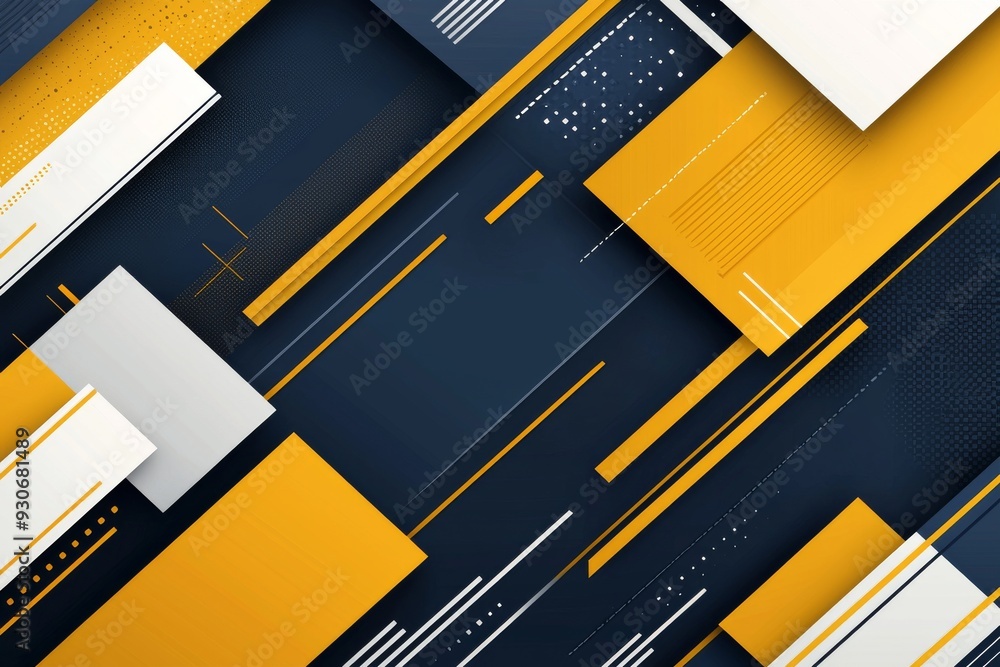 Poster modern abstract geometric background with dynamic lines and shapes