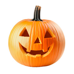 A Jack-o-Lantern pumpkin isolated on a white or transparent background.