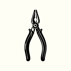 Pliers Tool Silhouette Vector Template
