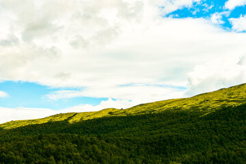 View from Einunndalen Valley, Norway's longest summer farm valley or "seterdal", a day in late summer of 2024.