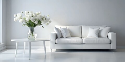 white sofa in a room