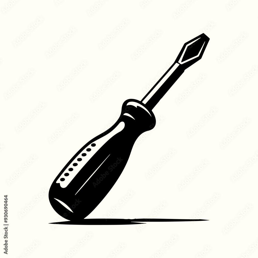 Wall mural Screwdriver Tool Silhouette Vector Template