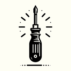 Screwdriver Tool Silhouette Vector Template