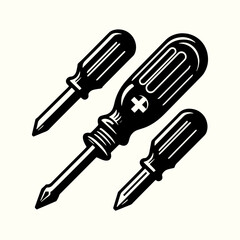 Screwdriver Tool Silhouette Vector Template
