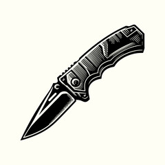 Utility Knife Tool Silhouette Vector Template