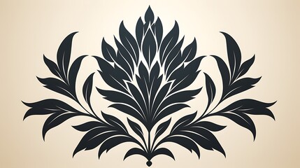 Timeless Black and White Damask Wallpaper Design Generative AI
