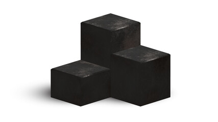 3d black steel square table pedestal stands dark style for product banner