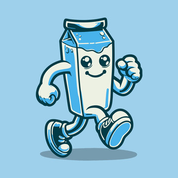 recommend clip art: Milk Box Mascot Vector Art, Illustration and Graphic