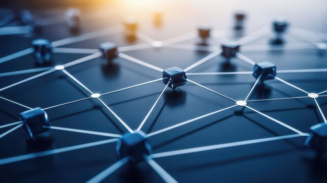 Abstract network connections showcasing a modern digital design highlighting technology and connectivity.
