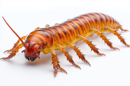 centipede isolated on white background