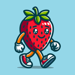 Strawberry Mascot Vector Art, Illustration and Graphic