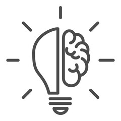 Idea generation editable stroke icon pixel perfect