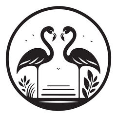 Flamingo silhouette isolated on white, Flamingo vector art, Flamingo silhouette, Flamingo illustration, Flamingo black and white vector, black and white Flamingo, Flamingo black and white vector illus