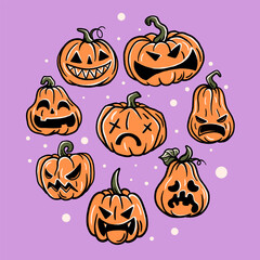 Cute Doodle Dumpkin For Halloween