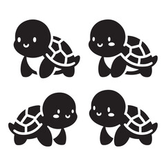 Cute turtle, Turtle vector art, Turtle silhouette, Turtle illustration, Turtle black and white vector, black and white Turtle, Sea Turtle silhouette, Turtle black and white vector illustration