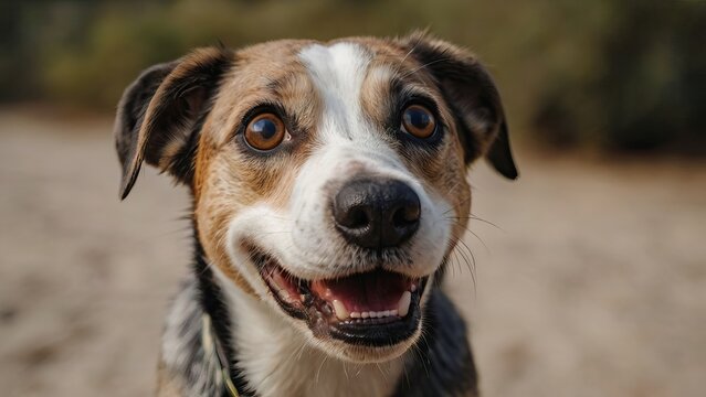 Niedlicher Hund Schaut In Die Kamera