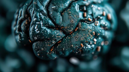 This image is a visual representation of an abstract neural network, merging elements of technology and biology, signifying the sophisticated intertwining of human intellect and computational systems