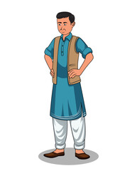 A indian village man cartoon character design for 2d animation